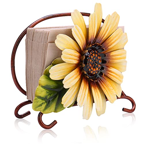 Serviettenhalter Vintage, Eisen Dekorative Blume Serviettenpapierspender Papiertaschentuchhalter Caddy für Küche Wohnzimmer Tisch Gartendekoration, 12x10x4,5cm von Agatige