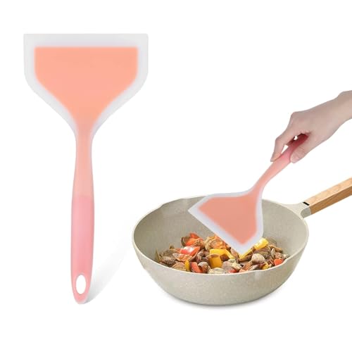 Silikon Spatel, Hitzebeständiger Silikon Teigschaber 10.2 x 4.7 inch Antihaft Silikon Spatula Teigspachtel für Tamagoyaki Omelett-Fischsteak Pizza von Agatige
