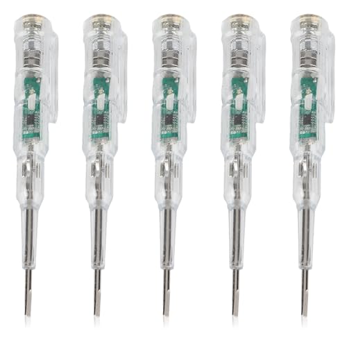 Spannungsprüfer, Schlitz Phasenprüfer mit Schraubenzieher, 5 Stück Elektrischer Prüfstift, Berührungsloser Spannungsprüfer, Steckdosenprüfstift, Multifunktional, Induktiver Spannungsprüfer Spannungsprüfer, Schlitz Phasenprüfer mit Schraubenzieher, 5 Stück Elektrischer Prüfstift, Berührungsloser Spannungsprüfer, Steckdosenprüfstift, Multifunktional, Induktiver Spannungsprüfer von Agatige