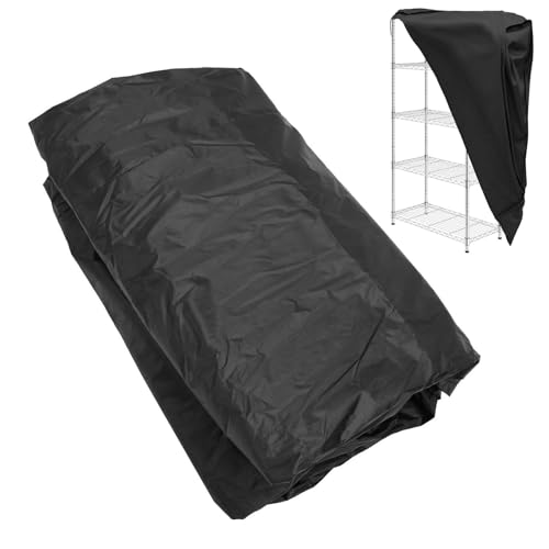 Speicherschelfabdeckung, 210D Hochleistungslager -Rack -Rackabdeckung, Außenregale mit Reißverschluss für Garagen, Keller, Lagerhäuser, 91,4x45.7x182.9cm/36x18x72in von Agatige