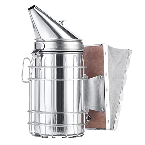 Spitz zulaufender Bienenstock-Smoker mit, 4,09 × 10,24 Zoll Tank, 7,09 × 4,33 Zoll Basisschutzplatte, Bienenraucher für Imkereiausrüstung aus Eisen Spitz zulaufender Bienenstock-Smoker mit, 4,09 × 10,24 Zoll Tank, 7,09 × 4,33 Zoll Basisschutzplatte, Bienenraucher für Imkereiausrüstung aus Eisen von Agatige