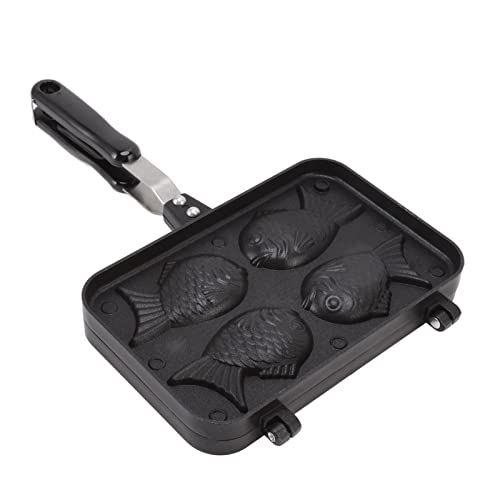 Taiyaki Fish Waffle Cake Maker Machine, Taiyaki Fischform Kuchenpfanne, Nicht -Stick -Pfannkuchen -Backen Doppelpfanne mit langem Griff für DIY -Kochparty Dessert zu Hause von Agatige