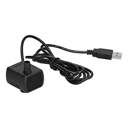 Tauchwasserpumpe, USB Brushless Wasserpumpe Micro Brushless Wasserölpumpe mit Saugnapf 120L/H für Aquarium Aquarium Brunnen 50cm von Agatige