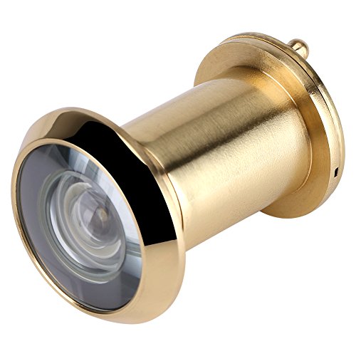 Türzuschauer, Home Security Optical Glass 220 Grad Weitwinkel -Tür -Zielfernrohr -Zuschauer mit Deckel für Eingangstüren Apartments für die Türstärke 35 mm bis 60 mm (Kupfer- und Goldlicht) von Agatige