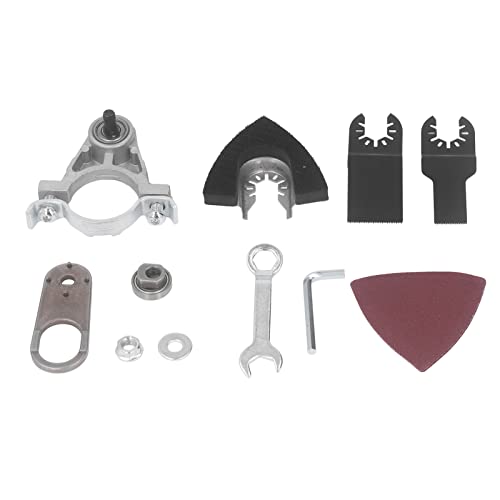 Winkelschleifer-Konverter, Oszillierendes Werkzeug, Winkelschleifer-Konverter, Wolframstahl, Multifunktionales Oszillierendes Werkzeug-Adapter-Set Zum Schneiden von Holz, Nägeln, Schaben, Schleifen Vo von Agatige