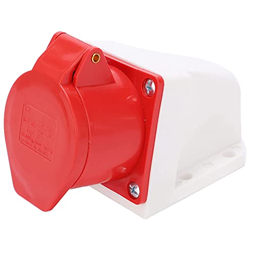 starkstrom steckdose, steckdose aufputz, Elektrischer Koppler, 220-380V/240-415V 5Pin 16A IP44 Wasserdichter Industriesteckeradapter Wandmontagesteckdose für einen wasserdichten Anschluss am Womo von Agatige