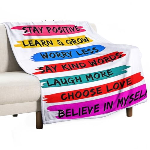Ageksten Motivierende Überwurfdecke mit Aufschrift "Today I Will Kids", weich, leicht, Geschenke für Kinder, Männer, Frauen, Geburtstagsgeschenke, 100 x 130 cm von Ageksten