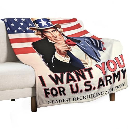 Ageksten Überwurfdecke "I Want You for U.S.4050", weich, leicht, Geschenke für Kinder, Männer, Frauen, Geburtstagsgeschenke, 100 x 130 cm von Ageksten