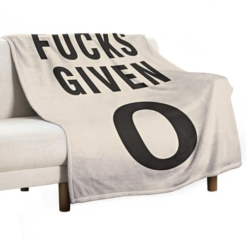 Ageksten Überwurfdecke mit lustigem Zitat "Given 0", weich, leicht, Geschenke für Kinder, Männer, Frauen, Geburtstagsgeschenke, 100 x 130 cm von Ageksten