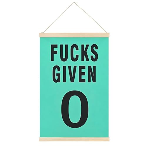 Leinwandposter "Given 0" (1) mit lustigem Zitat (1) im Retro-Stil, Wandkunstdruck, Holzrahmen, ästhetisch, 50,8 x 76,2 cm von Ageksten