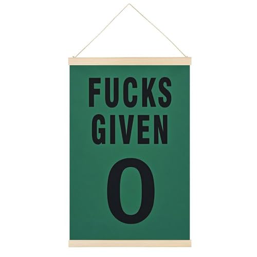 Leinwandposter "Given 0" mit lustigem Zitat 1, Retro-Stil, Wandkunstdruck, Holzrahmen, ästhetisch, 61 x 91,4 cm von Ageksten