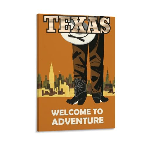 Texas-Willkommens-Poster, Vintage, ästhetische Wandkunstdrucke, 30 x 45 cm von Ageksten
