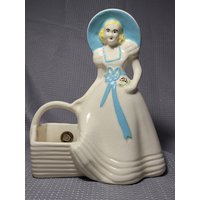 Hull Pottery 954 Blue Bonnet Lady Übertopf von AgelessSerendipity