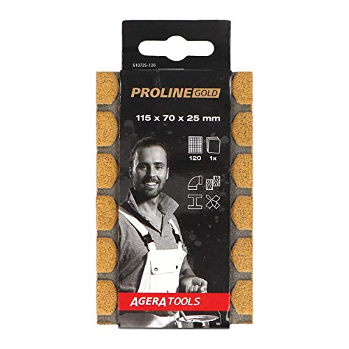 Proline Gold Multiflex Schleifschwämme 115x70x25MM Körnung 120 Proline Gold Multiflex Schleifschwämme 115x70x25MM Körnung 120 von Agera Tools