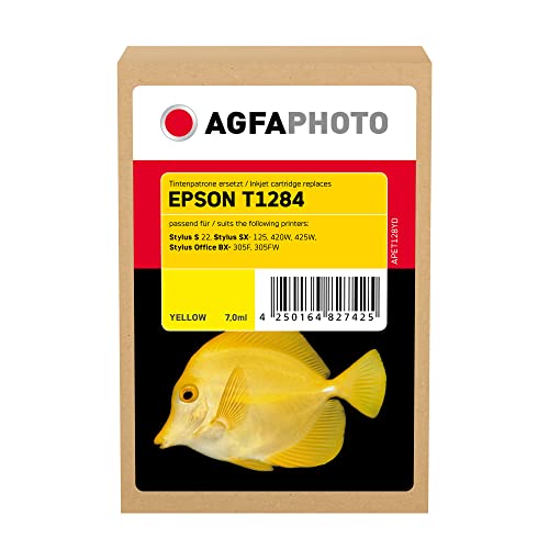 AgfaPhoto APET128YD - Kompatible Tinte für Epson BX305F, 6.5 ml, 85% mehr Inhalt von AgfaPhoto