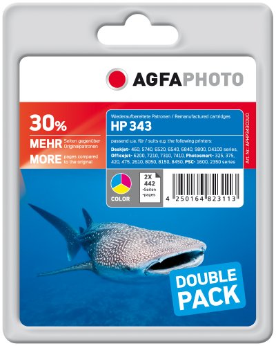 AgfaPhoto APHP343CDUO Tinte für HP DJ5740, 42 ml, farbig von AgfaPhoto