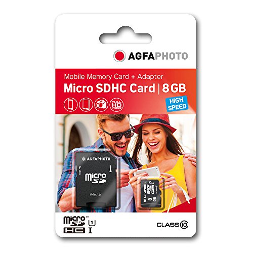 Agfa 10579 Photo Mobile Micro-SDHC 8GB C10 UHS-1 High Speed mit SD-Adapter von AgfaPhoto
