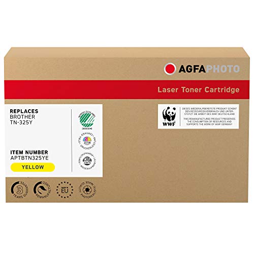 AgfaPhoto APTBTN325YE Toner für Brother HL4150, 3500 Seiten, gelb, 34.8 x 11.9 x 17.6 von AgfaPhoto