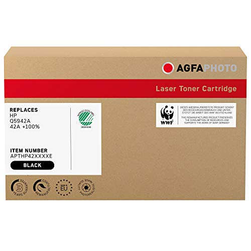 AgfaPhoto Laser Toner ersetzt HP Q5942A; 42A +100%, 20000 Seiten, schwarz (für die Verwendung in HP LJ 4200) von AgfaPhoto