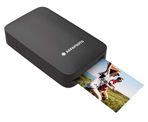 AgfaPhoto AMP23BK Realipix MiniP Printer Drucker schwarz mit Bluetooth-Funkverbindung für IOS und A von AgfaPhoto