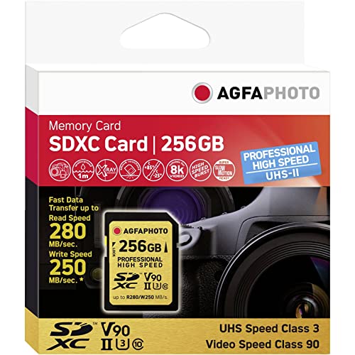 AgfaPhoto SDXC UHS II 256GB Professional High Speed U3 V90 10623 von AgfaPhoto