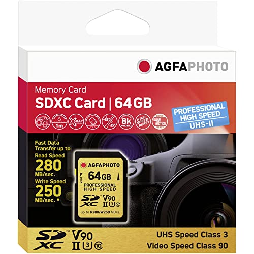 AgfaPhoto SDXC UHS II 64GB Professional High Speed U3 V90 von AgfaPhoto