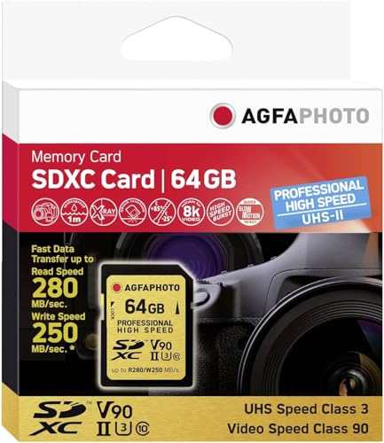 AgfaPhoto SDXC UHS II 64GB Professional High Speed U3 V90 von AgfaPhoto
