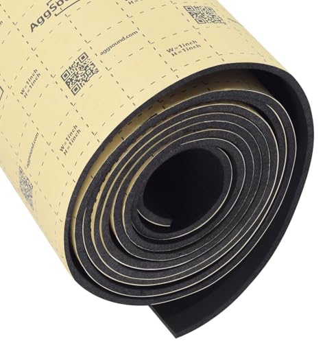 AggSound 1 Rolle 4mm 170×33cm Auto Dämmmatte selbstklebend| Schallschutzmatte| Isolierung (0,56㎡) von AggSound