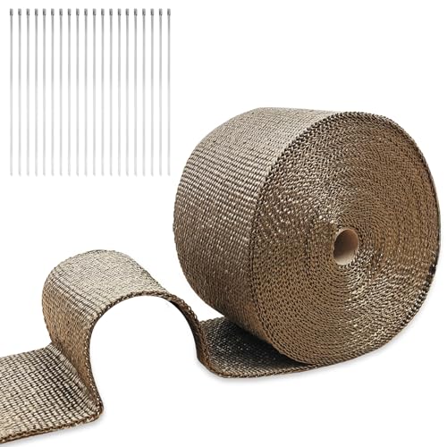 AggSound 15m×10cm Hitzeschutzband Auspuff, Titan Basalt separated by tropical zone von AggSound