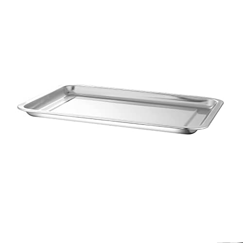 Aggert Backblech Metall Rechteckige Lagerplatten Ofen Backblech Ölfilter Pfanne Edelstahl Backgeschirr Gitter Draht Kühlgitter 1 Stück Tablett 32 x 22 x 2 cm von Aggert
