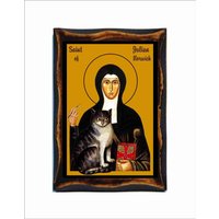 Der Heiligejulian Von Norwich Ikone, Ankerin, Schutzpatronin Der Katzen von AgioErgo