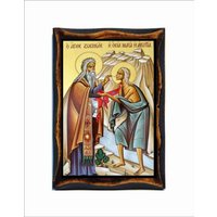 Heilige Maria Von Ägypten Und Zosimas Ikone - Berg Athos-stil Heilige Maria Von Ägypten Und Zosimas Ikone - Berg Athos-stil von AgioErgo