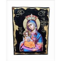 Handgefertigte Panagia Dexiokratousa Holz Ikone Mit 24K Goldenem Blatt Handgefertigte Panagia Dexiokratousa Holz Ikone Mit 24K Goldenem Blatt von AgioErgo