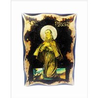 Handgefertigte San Pascual Baylon Holz Ikone Mit 24K Goldenem Blatt Handgefertigte San Pascual Baylon Holz Ikone Mit 24K Goldenem Blatt von AgioErgo