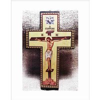 Kreuzigung - Handgefertigtes Holzkruzifix Heilige Karte Am Holzkreuz Kreuzigung - Handgefertigtes Holzkruzifix Heilige Karte Am Holzkreuz von AgioErgo