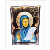Handgemachte Maria Skobtsova Ikone Gealtertes Holz Mit 24K Blattgold Handgemachte Maria Skobtsova Ikone Gealtertes Holz Mit 24K Blattgold von AgioErgo