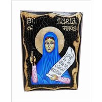 Handgemachte Maria Skobtsova Ikone Gealtertes Holz Plakette Mit 24K Goldenem Blatt Handgemachte Maria Skobtsova Ikone Gealtertes Holz Plakette Mit 24K Goldenem Blatt von AgioErgo