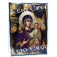 Heilige Jungfrau Maria Faneromeni Handgemachte Holz-Symbol Auf Plaque Mit Körperlichen Alterung Und Golden Leaf 24K Heilige Jungfrau Maria Faneromeni Handgemachte Holz-Symbol Auf Plaque Mit Körperlichen Alterung Und Golden Leaf 24K von AgioErgo