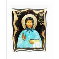 Heilige Olga Von Alaska Ikone Handgefertigte Holzplakette Mit 24K Goldenem Blatt Heilige Olga Von Alaska Ikone Handgefertigte Holzplakette Mit 24K Goldenem Blatt von AgioErgo