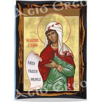 Heilige Susanna Martys Von Rom Handgemachte Holz Ikone Auf Plakette von AgioErgo