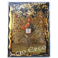 Jesus Christus | Ampelos Und Die Apostel Handgemachte Holz Ikone Auf Plakette Mit Körperlicher Alterung Goldenem Blatt 24K Jesus Christus | Ampelos Und Die Apostel Handgemachte Holz Ikone Auf Plakette Mit Körperlicher Alterung Goldenem Blatt 24K von AgioErgo