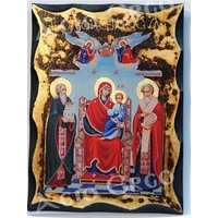 Jungfrau Maria Ikonomisa - Heiliges Kloster Der Großen Lavra Handgemachte Holz-Symbol Auf Plaque Mit Körperlichen Alterung Und Golden Leaf 24K Jungfrau Maria Ikonomisa - Heiliges Kloster Der Großen Lavra Handgemachte Holz-Symbol Auf Plaque Mit Körperlichen Alterung Und Golden Leaf 24K von AgioErgo