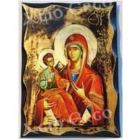Jungfrau Maria Triherousa Ikone Berg Athos Byzantiner Blattgold 24K Holzkunst Jungfrau Maria Triherousa Ikone Berg Athos Byzantiner Blattgold 24K Holzkunst von AgioErgo