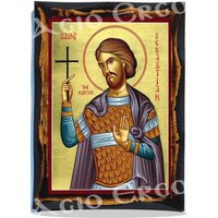 Saint Sebastian Handgefertigte Holz-Symbol Auf Plaque Saint Sebastian Handgefertigte Holz-Symbol Auf Plaque von AgioErgo