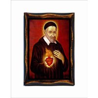 Saint Vincent De Paul Christian Römisch-Katholisch Handgemachte Holz Ikone Auf Plakette von AgioErgo
