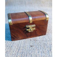 Schmuck-Box Truhe - Ring Holz-Box Memory-Box Holz Hochzeit Ring-Holz-Box Trinket Rustikale Box von AgioErgo