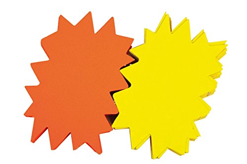 agipa 16950 Signal-Etiketten "Stern", 120 x 160 mm, gelb/orange von APLI