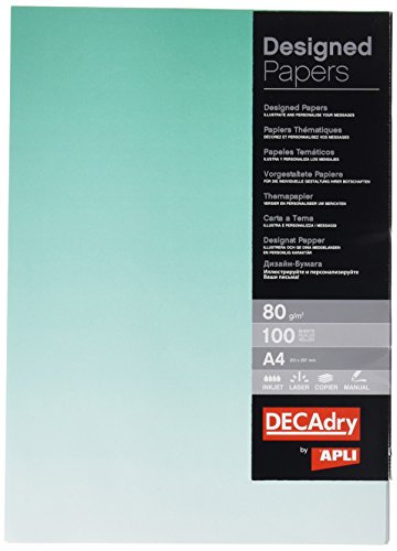 agipa DPJ1218 Design-Papier, DIN A4, 80 g/qm,Farbverlauf smaragdgrün von agipa