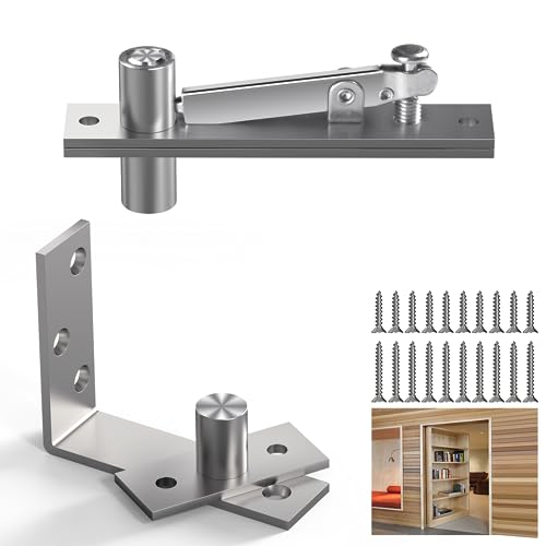 Aglehome Pivot Scharnier, Heavy Duty Pivot Door Hardware for Hidden Door Bookcase Hidden Door Hinge for Wood Secret Door 180 Degree Rotation Stainless Steel Invisible Pivot Hinge System - L-Form Aglehome Pivot Scharnier, Heavy Duty Pivot Door Hardware for Hidden Door Bookcase Hidden Door Hinge for Wood Secret Door 180 Degree Rotation Stainless Steel Invisible Pivot Hinge System - L-Form von aglehome