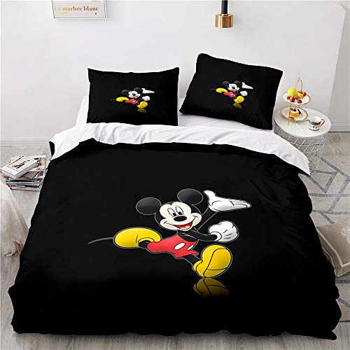 Agmdno Mickey Mouse Kinder Bettwäsche ·Bettwäsche-Sets·bettwäsche Mädchen 2 Teilig - Kissenbezug 80x80 + Bettbezug 135x200 cm (A2,135x200cm+80x80cmx1) von Agmdno